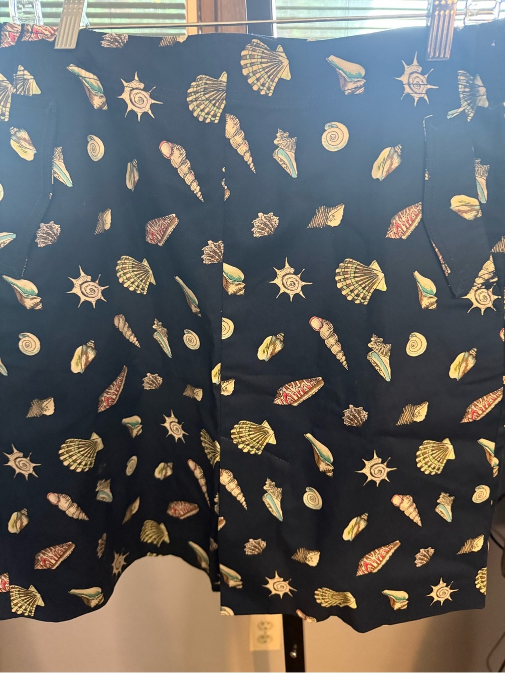 Talbots Navy Shell-Print Skirt - Picture 5 of 5